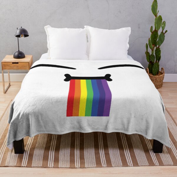 Item preview, Cute kawaii happy drooling rainbow face designed and sold by BlushyPrint.