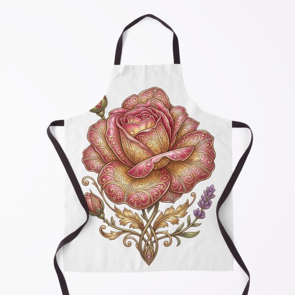 Item preview, Golden Art Nouveau Rose Ornate Floral designed and sold by Fairytale_Flowers.