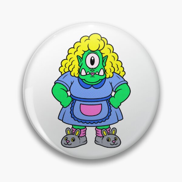 Item preview, One-Eyed Monster Lady in Bunny Slippers designed and sold by ben.comictell.