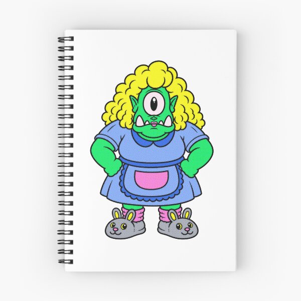 Item preview, One-Eyed Monster Lady in Bunny Slippers designed and sold by ben.comictell.