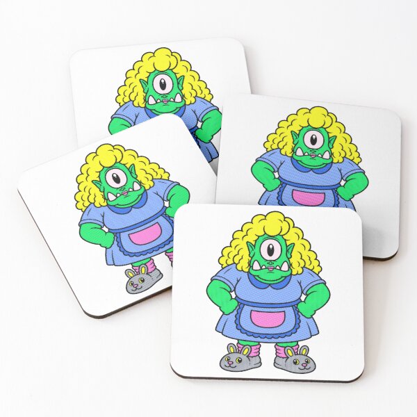 Item preview, One-Eyed Monster Lady in Bunny Slippers designed and sold by ben.comictell.