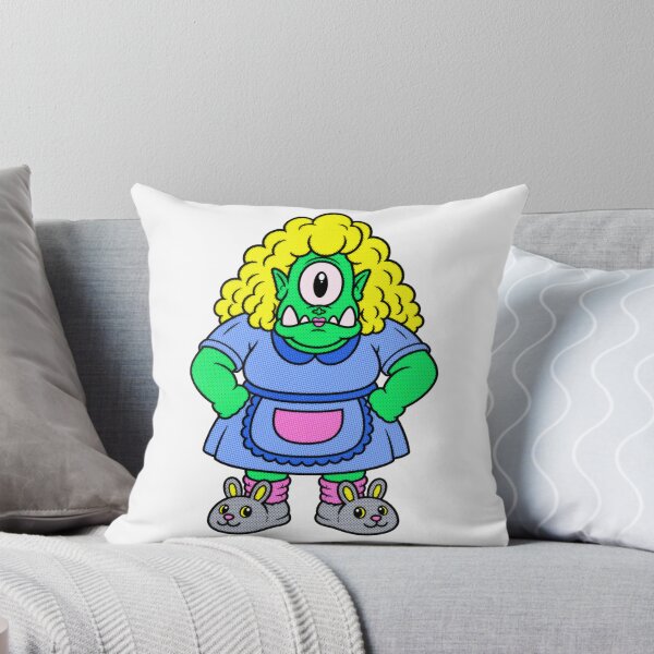 Item preview, One-Eyed Monster Lady in Bunny Slippers designed and sold by ben.comictell.