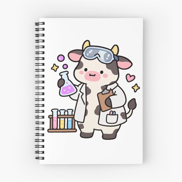 Item preview, Cute Cow Scientist in a Kawaii Chemistry Lab designed and sold by EntropyThreads.