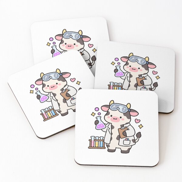 Item preview, Cute Cow Scientist in a Kawaii Chemistry Lab designed and sold by EntropyThreads.
