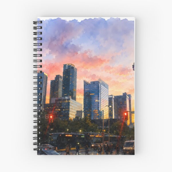Item preview, Toronto CN Tower Sunset Digital Watercolor Art designed and sold by SlavaArt.