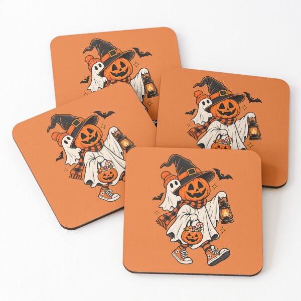 Item preview, Retro Halloween Pumpkin Ghost – Trick or Treat designed and sold by StickyDelights.