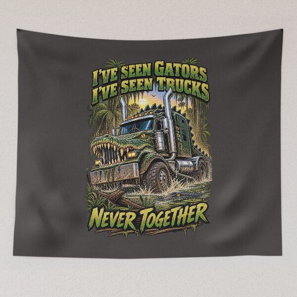 Item preview, Gator Truck Born In The Bayou Funny Trucker Art designed and sold by NomadForge.