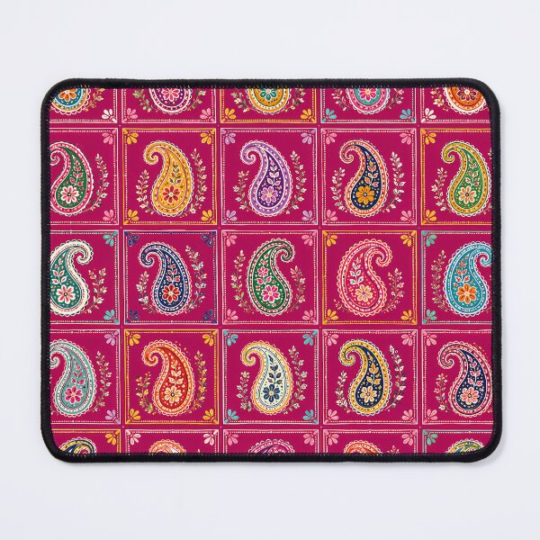 Item preview, Grid Paisley Pattern Print | Modern Boho Tile Motif Design | Vintage Aesthetic Gift for Bohemian Decor Lovers designed and sold by Ruchi73.