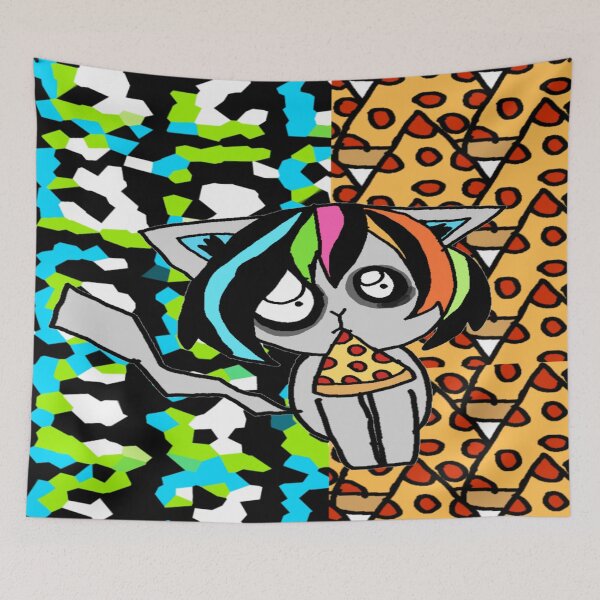 Item preview, Emo Kitty Pizza designed and sold by Rainbowland123.