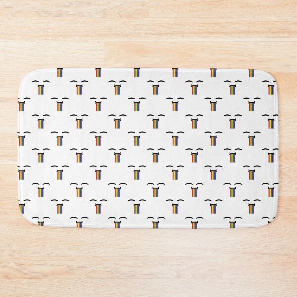 Item preview, Cute kawaii happy drooling rainbow face pattern designed and sold by BlushyPrint.