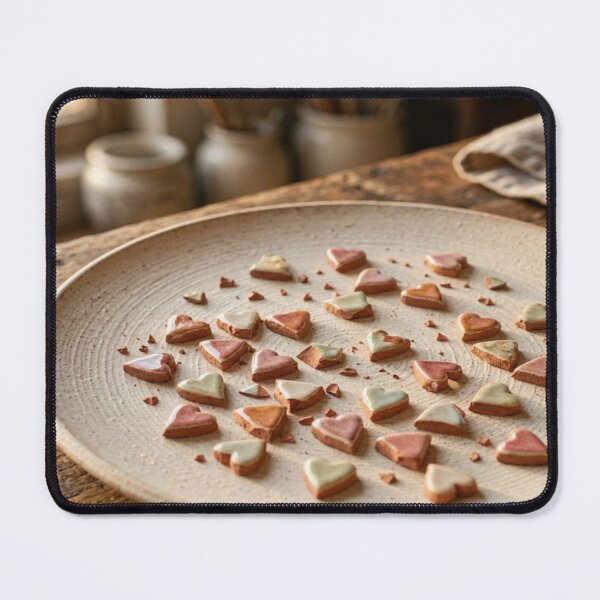 Item preview, Rustic Ceramic Hearts on Textured Clay Plate designed and sold by Breezes-of-Ida.