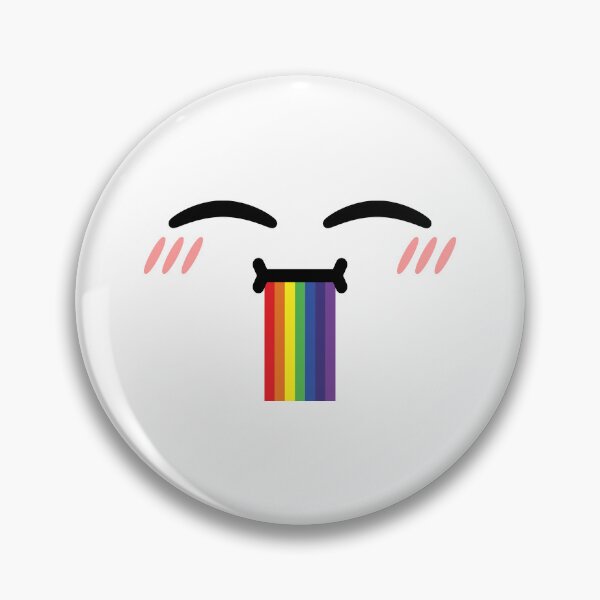 Item preview, Cute kawaii blushing happy drooling rainbow face designed and sold by BlushyPrint.