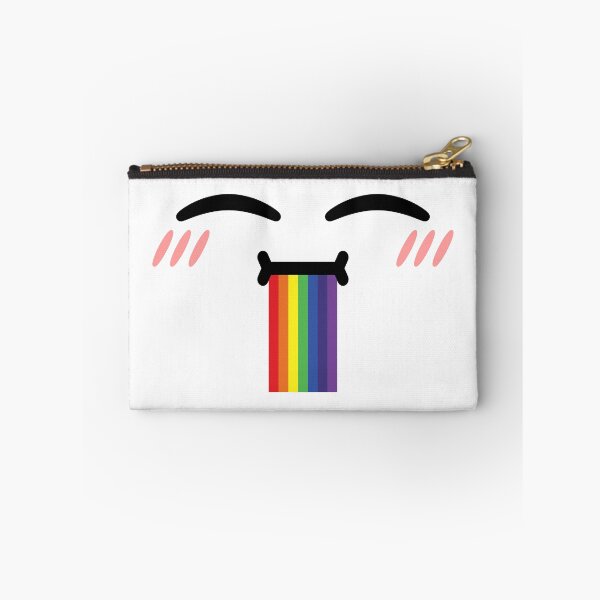 Item preview, Cute kawaii blushing happy drooling rainbow face designed and sold by BlushyPrint.