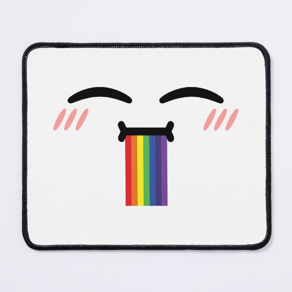Item preview, Cute kawaii blushing happy drooling rainbow face designed and sold by BlushyPrint.