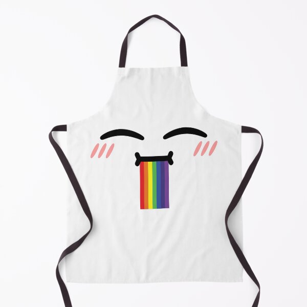 Item preview, Cute kawaii blushing happy drooling rainbow face designed and sold by BlushyPrint.