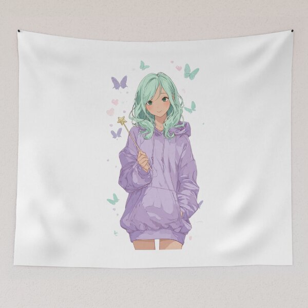 Item preview, Sweet Magical Anime Girl Illustration  designed and sold by LC&LCPlatform.