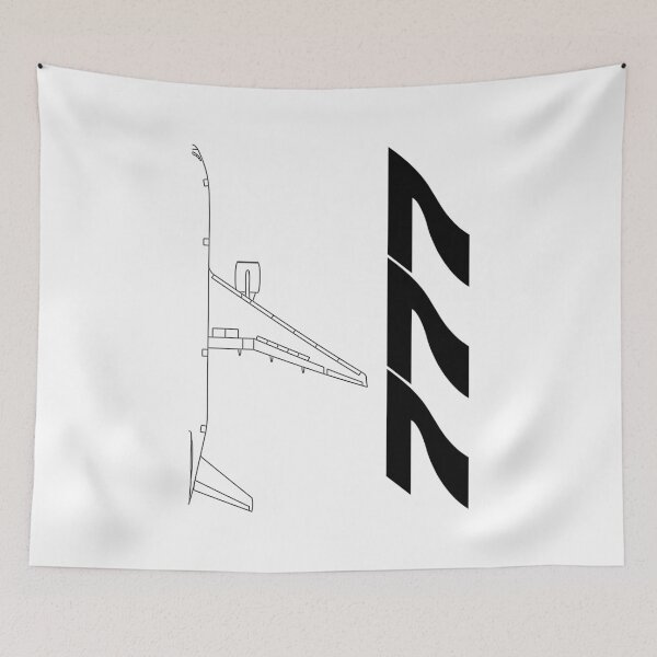 Item preview, 777 Commercial Jetliner Technical Blueprint (Black Edition) designed and sold by Magazine Combate.