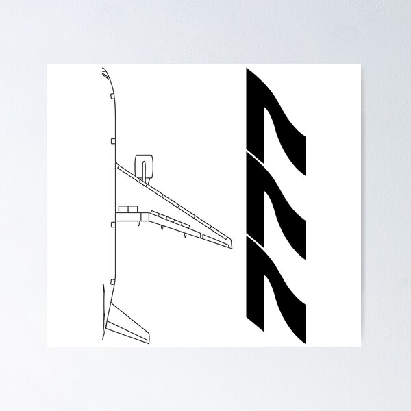 Item preview, Plano técnico del avión comercial 777 (Edición Negra) designed and sold by Magazine Combate.
