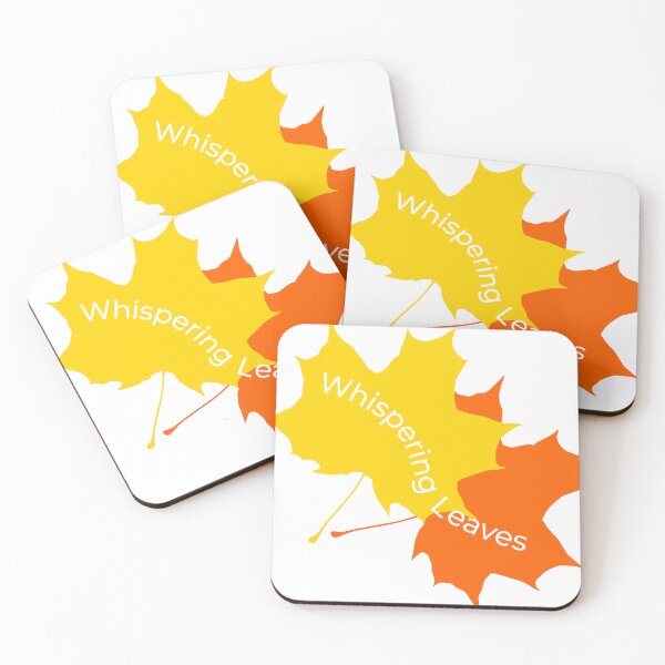 Item preview, Aesthetic Autumn Maple Leaves Graphic with Whispering Leaves Typography designed and sold by ZorianArt.