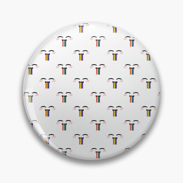 Item preview, Cute kawaii blushing happy drooling rainbow face pattern designed and sold by BlushyPrint.