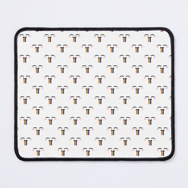 Item preview, Cute kawaii blushing happy drooling rainbow face pattern designed and sold by BlushyPrint.
