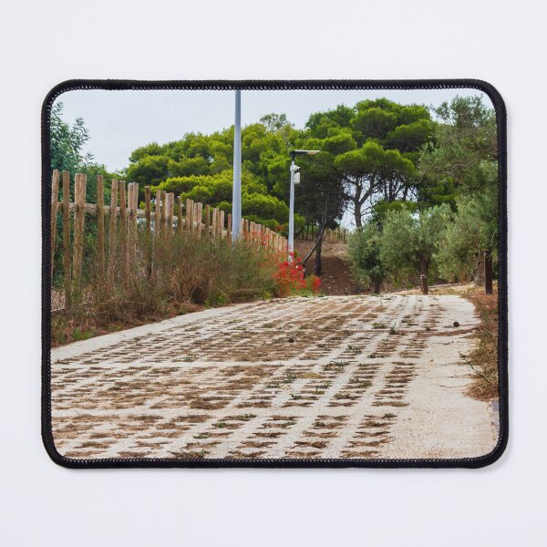 Item preview, Rural Pathway Through Greenery with Wooden Fence and Vegetation designed and sold by Nmallia.