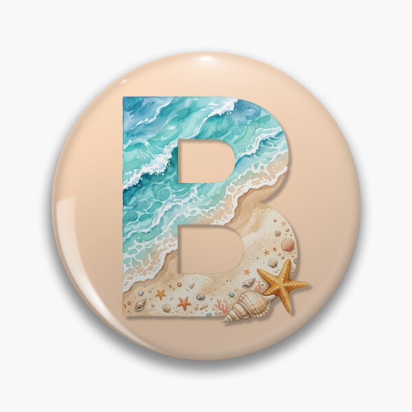 Item preview, Coastal Initial B Monogram Ocean Beach Personalized Design designed and sold by Sea Gem.