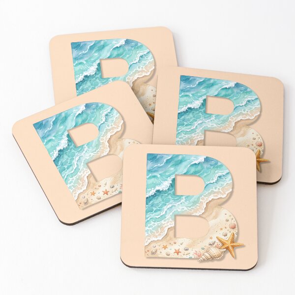 Item preview, Diseño personalizado con monograma inicial B de estilo costero y playero. designed and sold by Sea Gem.