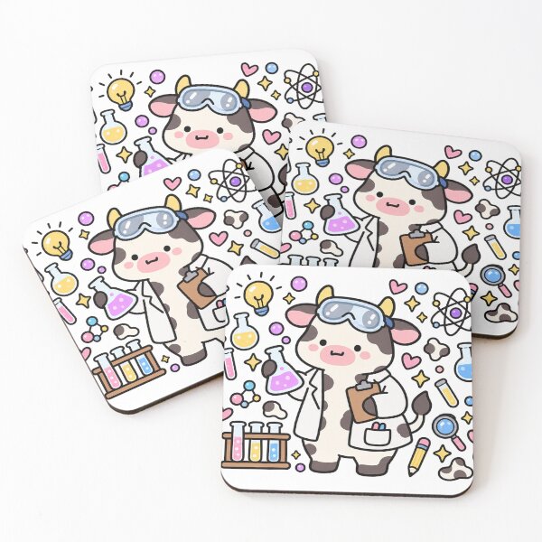 Item preview, Cute Cow Scientist in a Kawaii Chemistry Lab designed and sold by EntropyThreads.