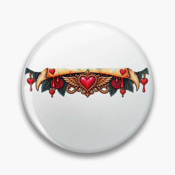 Item preview, DARK LOVE ❤️ - MONSTER ROMANCE COLLETION - SKELETON LOVE - WINGED JEWELED HEART BLOOD RED ROSES & HEART LOCKETS designed and sold by WheelieGdArt.