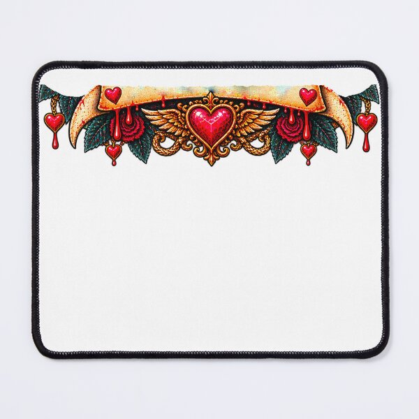 Item preview, DARK LOVE ❤️ - MONSTER ROMANCE COLLETION - SKELETON LOVE - WINGED JEWELED HEART BLOOD RED ROSES & HEART LOCKETS designed and sold by WheelieGdArt.