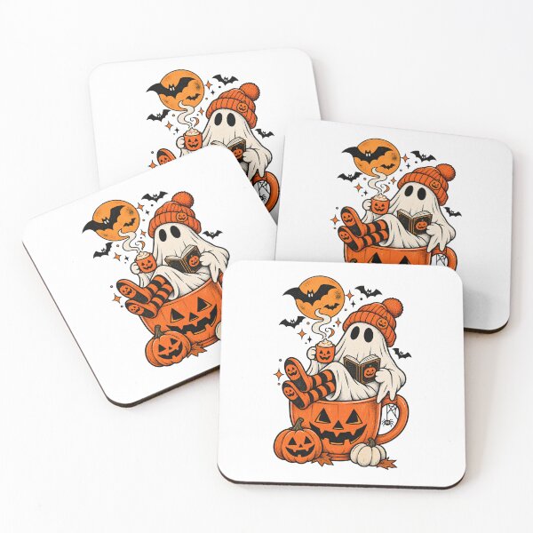 Item preview, Cozy Spooky Season – Retro Halloween Ghost Mug designed and sold by StickyDelights.