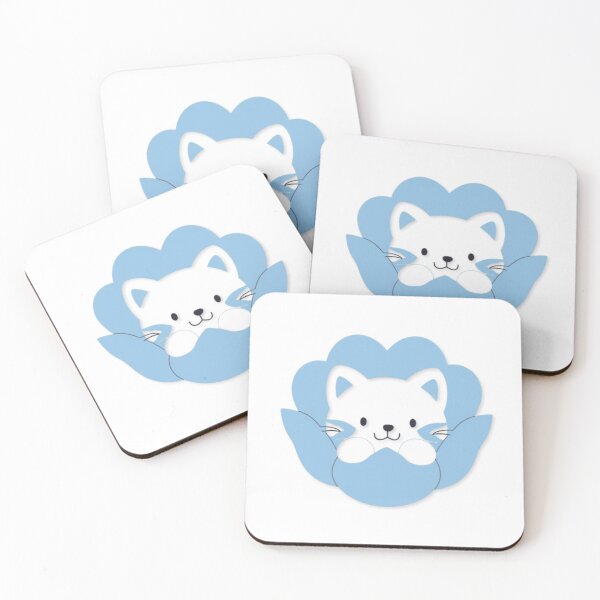 Item preview, Peek-a-Blue Blossom Cat designed and sold by TurquoiseBird.
