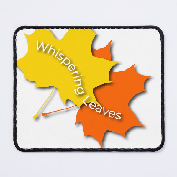 Item preview, Aesthetic Autumn Maple Leaves Graphic with Whispering Leaves Typography 3 designed and sold by ZorianArt.