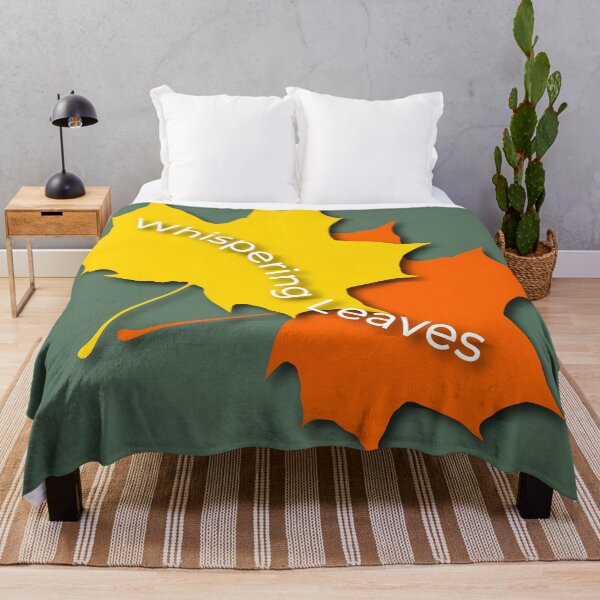 Item preview,  Aesthetic Autumn Maple Leaves Graphic with Whispering Leaves Typography 3 designed and sold by ZorianArt.