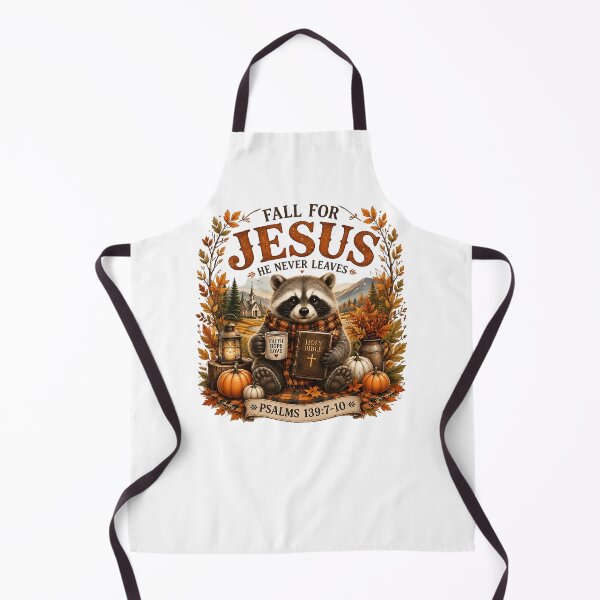 Item preview, Fall for Jesus He Never Leaves - Christian Fall Raccoon Tee designed and sold by LandFinStudio.