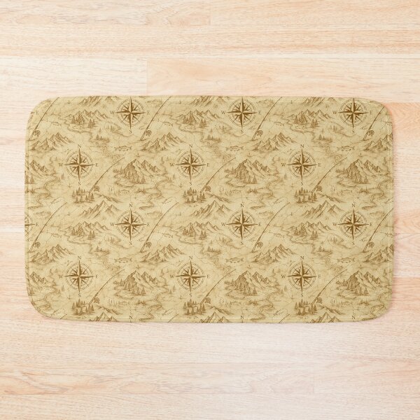 Item preview, Antique Map Fishing Luxury Seamless Pattern Design designed and sold by Rod & Retriever.