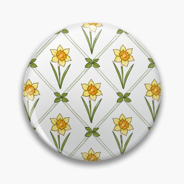 Item preview, Daffodil Grid Pattern Floral Design  |  Modern Aesthetic Spring Flowers  |  Botanical Decor Gift designed and sold by Ruchi73.