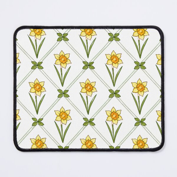 Item preview, Daffodil Grid Pattern Floral Design | Modern Aesthetic Spring Flowers | Botanical Decor Gift designed and sold by Ruchi73.