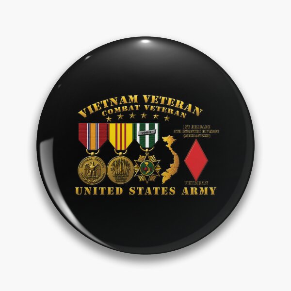 Item preview, Army - Vietnam Vet - w Medals - VN - 1st Brigade, 5th Infantry Division (Mechanized) - 3D Enhanced X 300 designed and sold by Military Insignia Products.