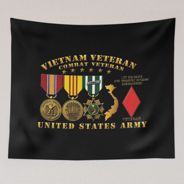 Item preview, Army - Vietnam Vet - w Medals - VN - 1st Brigade, 5th Infantry Division (Mechanized) - 3D Enhanced X 300 designed and sold by Military Insignia Products.