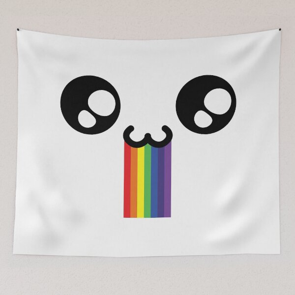 Item preview, Cute kawaii owo drooling rainbow face designed and sold by BlushyPrint.