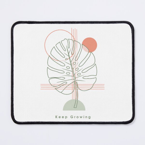 Item preview, Keep Growing Monstera Leaf Line Art | Minimalist Botanical Sun Illustration | Boho Plant Lover Quote Design designed and sold by freezed-frames.