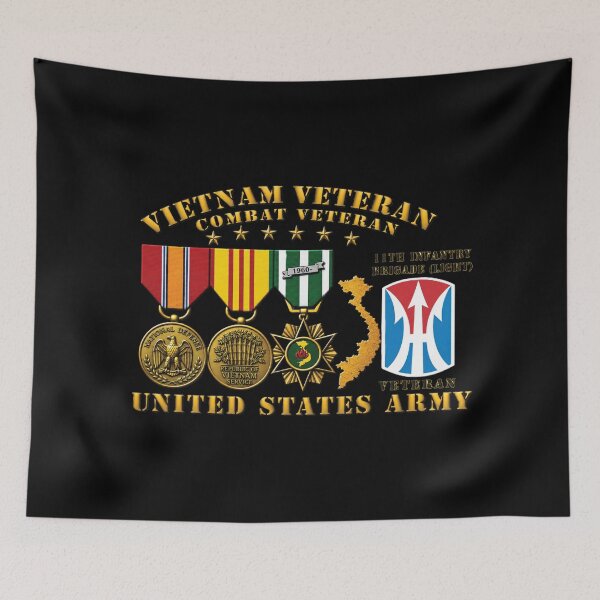 Item preview, Army - Vietnam Vet - w Medals - VN - 11th Infantry Brigade (Light) - 3D Enhanced X 300 designed and sold by Military Insignia Products.