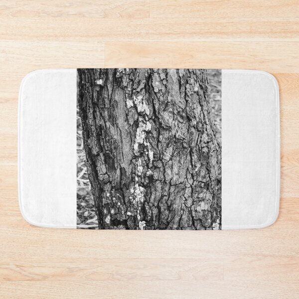 Item preview, Close-Up of Tree Bark Texture with Natural Details in Black and White designed and sold by Nmallia.