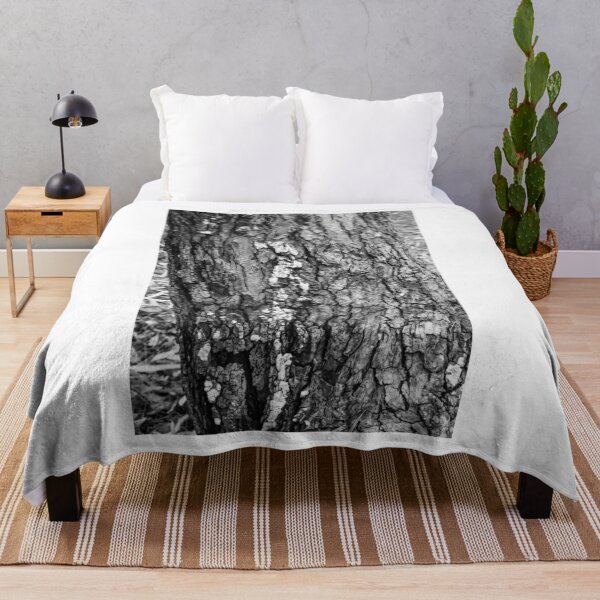 Item preview, Close-Up of Tree Bark Texture with Natural Details in Black and White designed and sold by Nmallia.