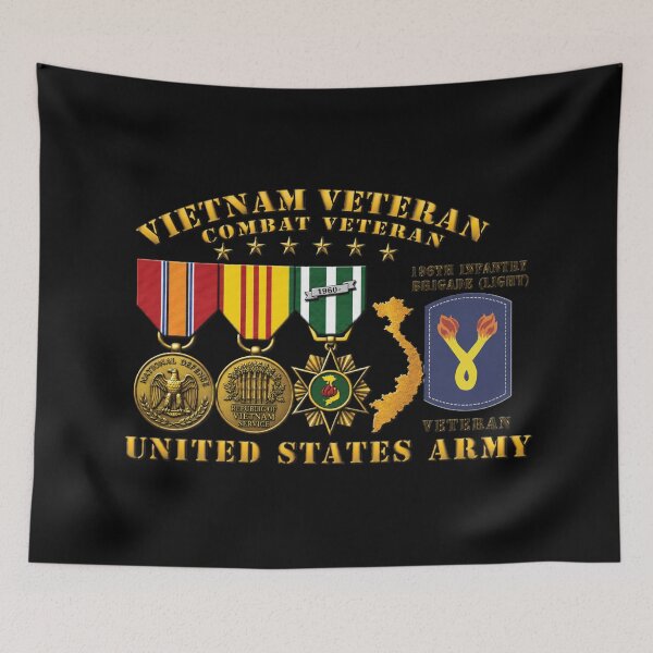 Item preview, Army - Vietnam Vet - w Medals - VN - 196th Infantry Brigade (Light) - 3D Enhanced X 300 designed and sold by Military Insignia Products.