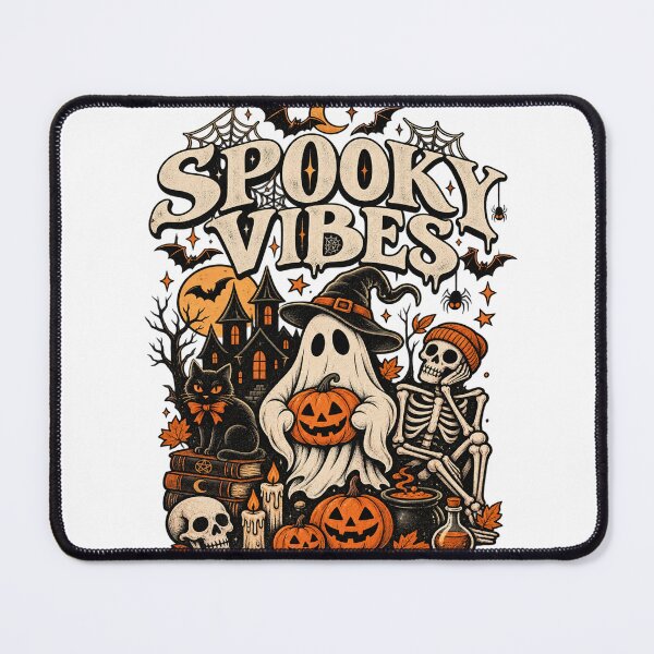 Item preview, Halloween Ghost , Spooky Vibes Tee, Vintage Skeleton Pumpkin  designed and sold by pixelartshop4r.
