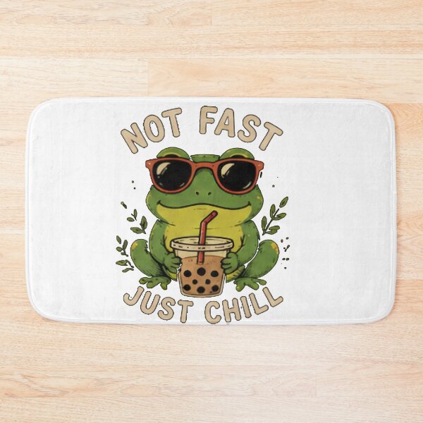 Item preview, Not Fast Just Chill Cute Frog designed and sold by FABIOLA1970.