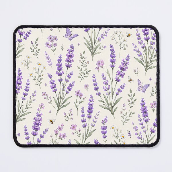 Item preview, Lavender Pattern Floral Art Print | Aesthetic Purple Botanical Design | Relaxing Nature Gift for Plant Lovers designed and sold by Ruchi73.